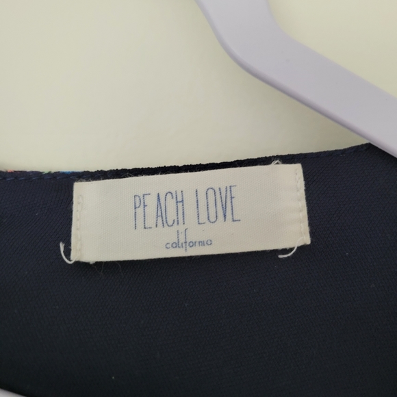 PEACH LOVE Ditsy Floral Back Tie Mini Dress Size L Beach Summer Vacation Size‎ L - Picture 10 of 11